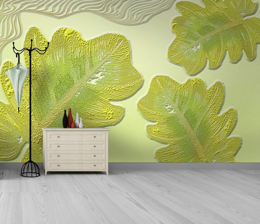 3D Art Leaf WC87 Wall Murals Wallpaper AJ Wallpaper 2