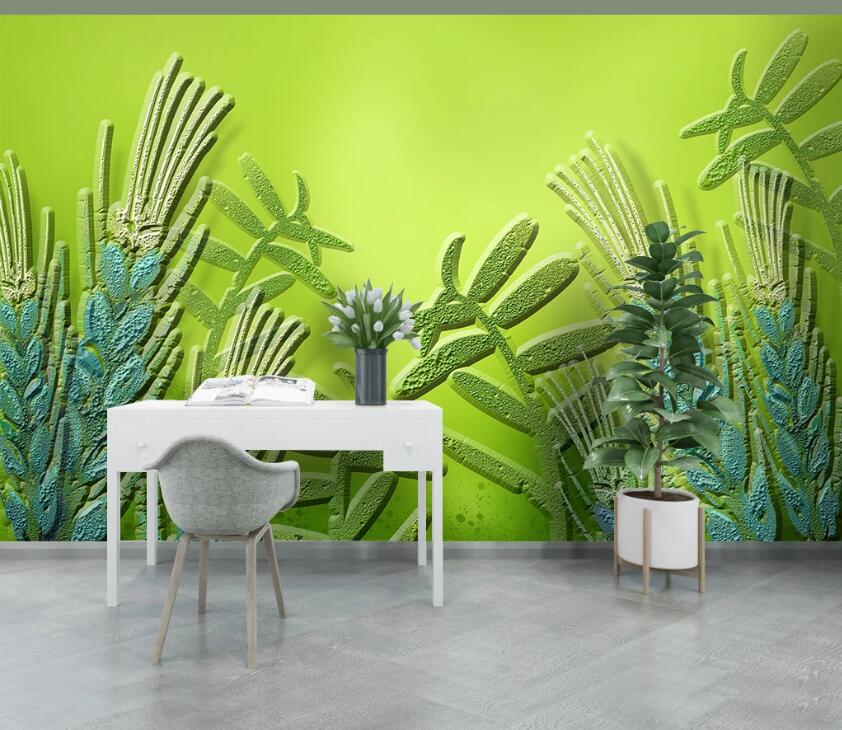 3D Green Plant WC85 Wall Murals Wallpaper AJ Wallpaper 2