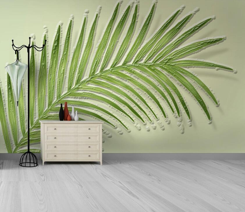 3D Art Green Leaf WC83 Wall Murals Wallpaper AJ Wallpaper 2