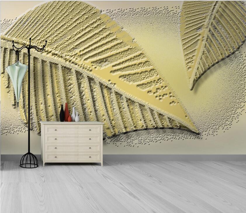 3D Carving Leaves WC75 Wall Murals Wallpaper AJ Wallpaper 2