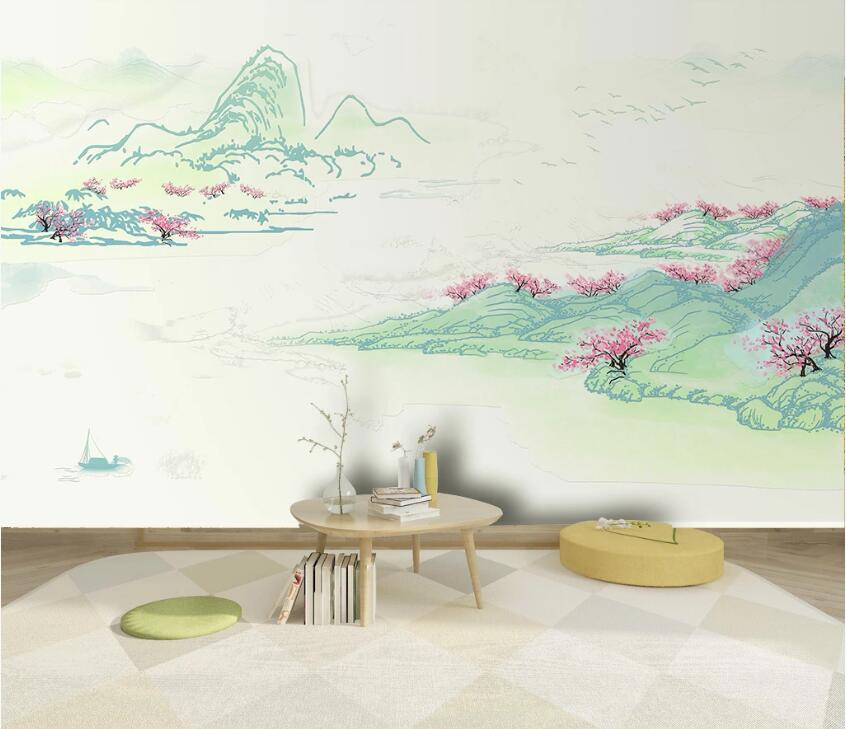 3D Landscape Painting WC71 Wall Murals Wallpaper AJ Wallpaper 2
