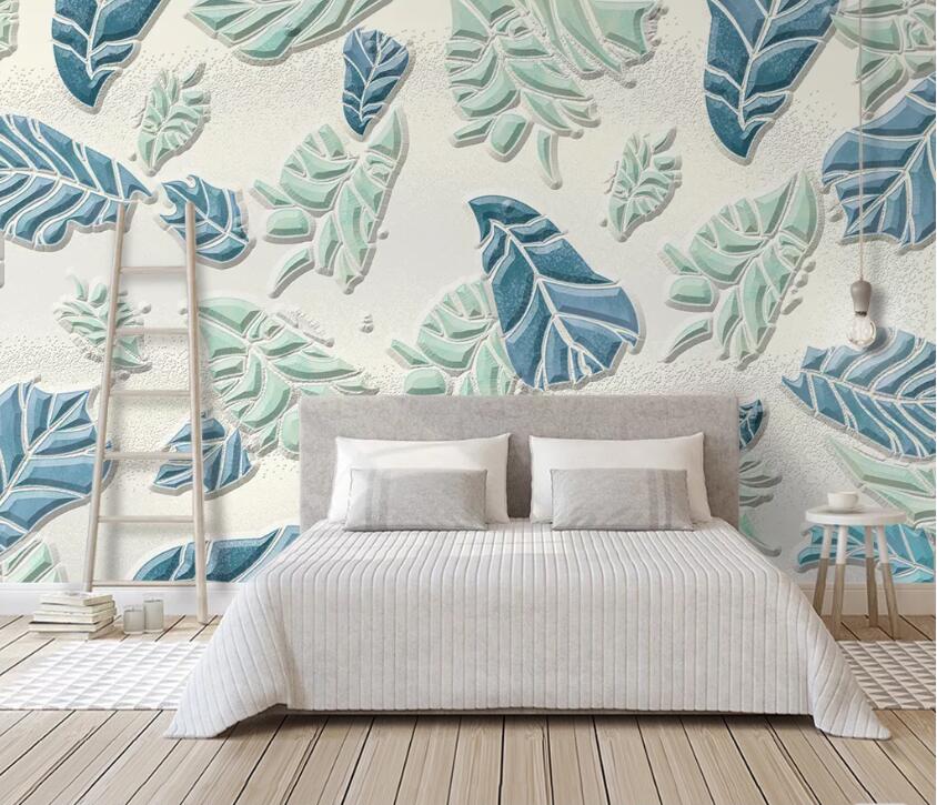 3D Carving Leaves WC62 Wall Murals Wallpaper AJ Wallpaper 2