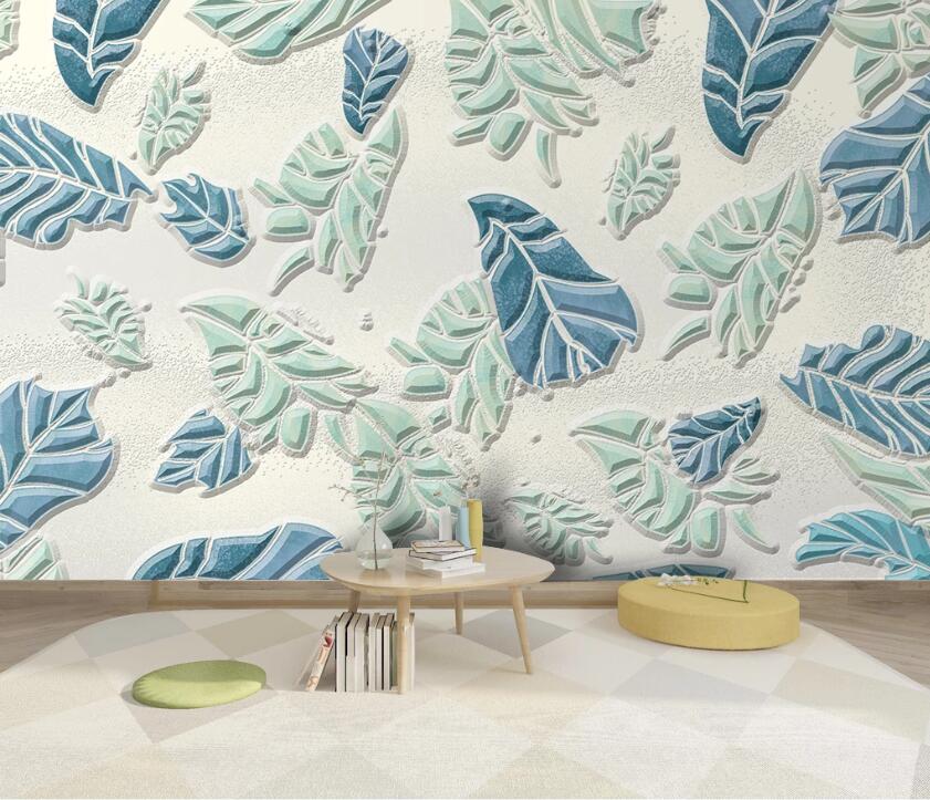 3D Carving Leaves WC62 Wall Murals Wallpaper AJ Wallpaper 2