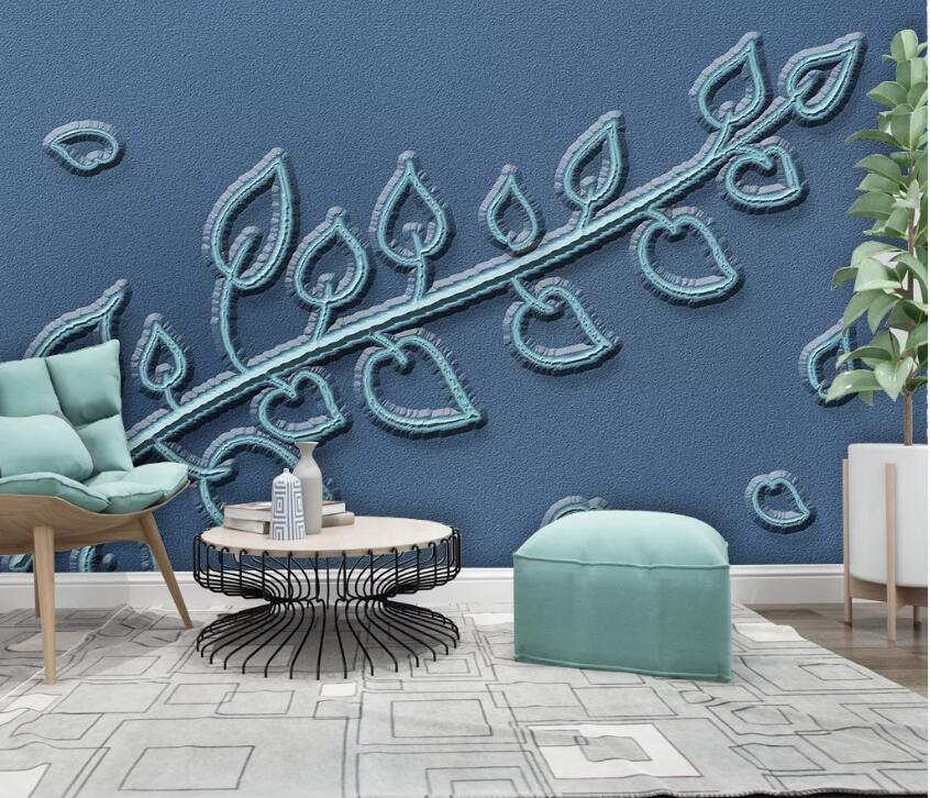 3D Carving Leaves WC61 Wall Murals Wallpaper AJ Wallpaper 2