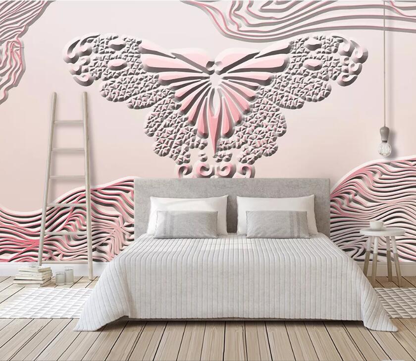 3D Carving Butterfly WC48 Wall Murals Wallpaper AJ Wallpaper 2