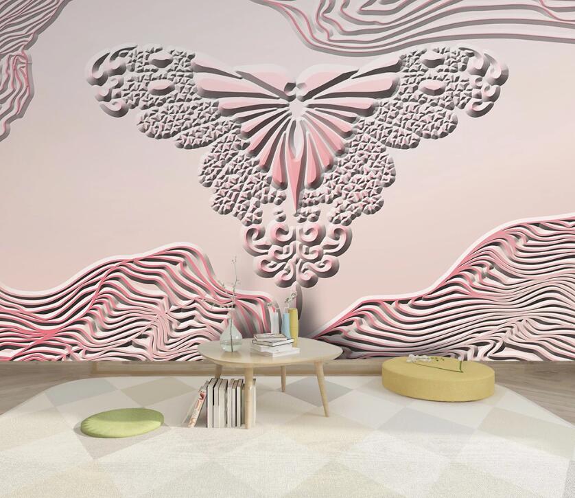 3D Carving Butterfly WC48 Wall Murals Wallpaper AJ Wallpaper 2