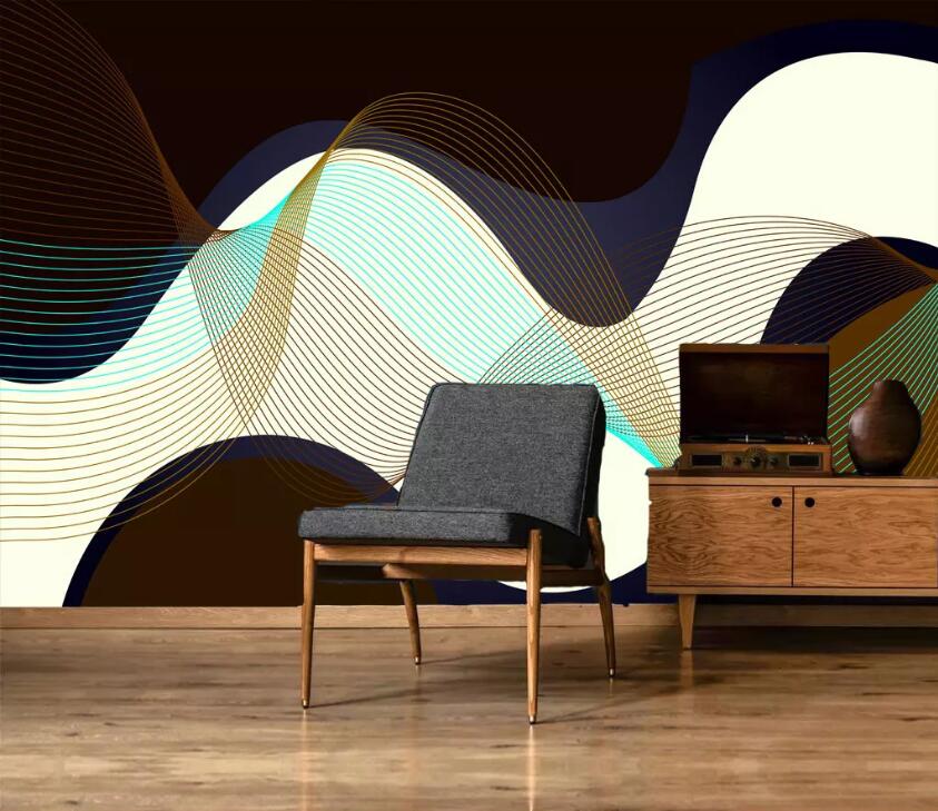 3D Colored Lines WC44 Wall Murals Wallpaper AJ Wallpaper 2