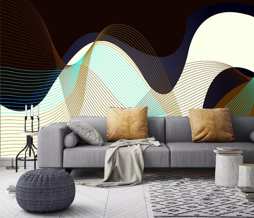 3D Colored Lines WC44 Wall Murals Wallpaper AJ Wallpaper 2
