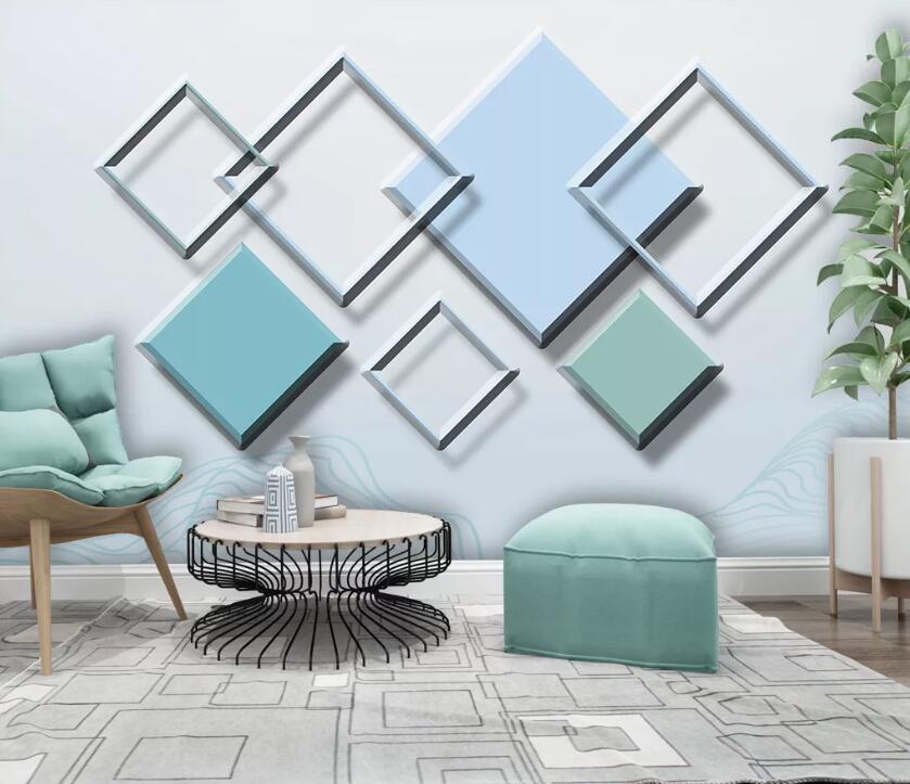3D Colored Square WC31 Wall Murals Wallpaper AJ Wallpaper 2
