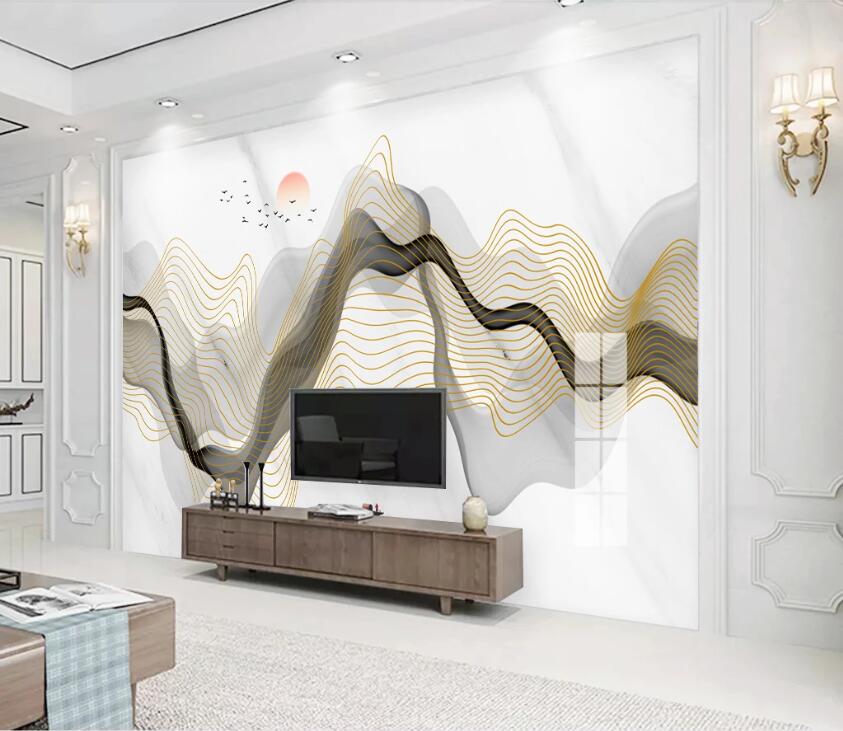 3D Color Wave WC32 Wall Murals Wallpaper AJ Wallpaper 2