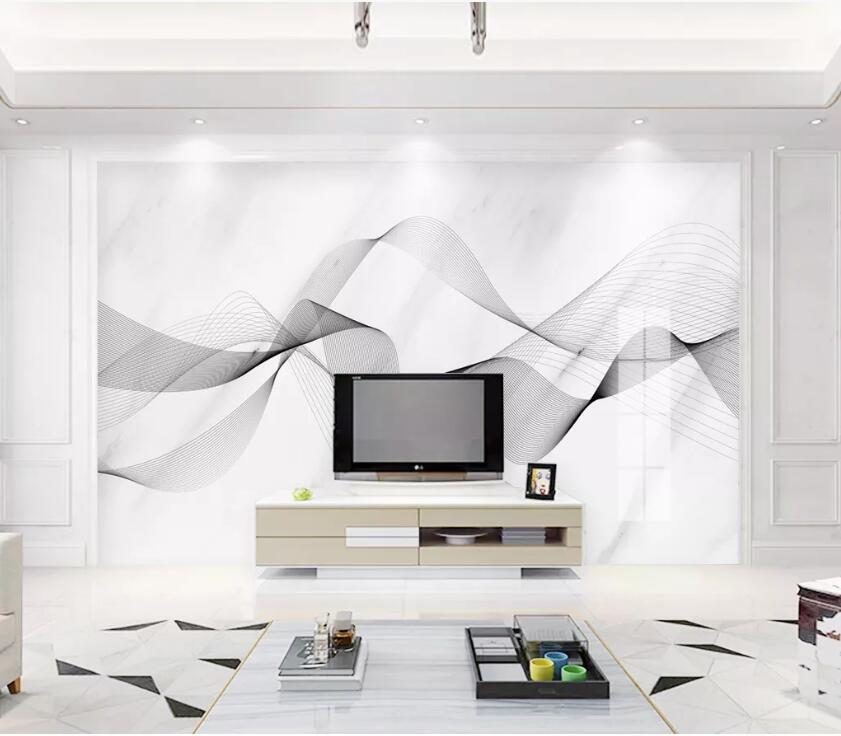 3D Black Wave WC36 Wall Murals Wallpaper AJ Wallpaper 2