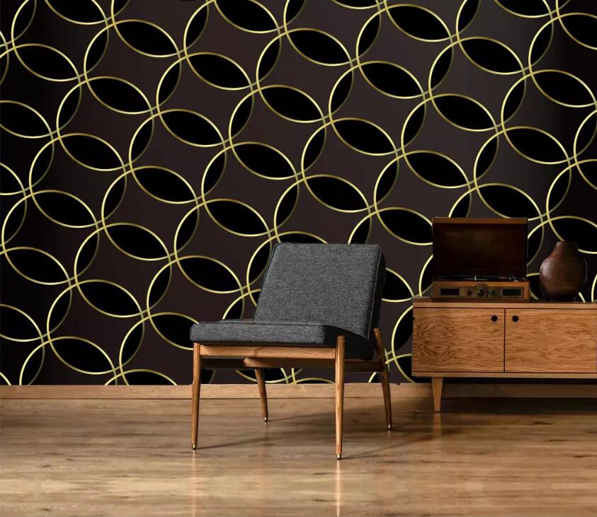 3D Golden Circle WC20 Wall Murals Wallpaper AJ Wallpaper 2