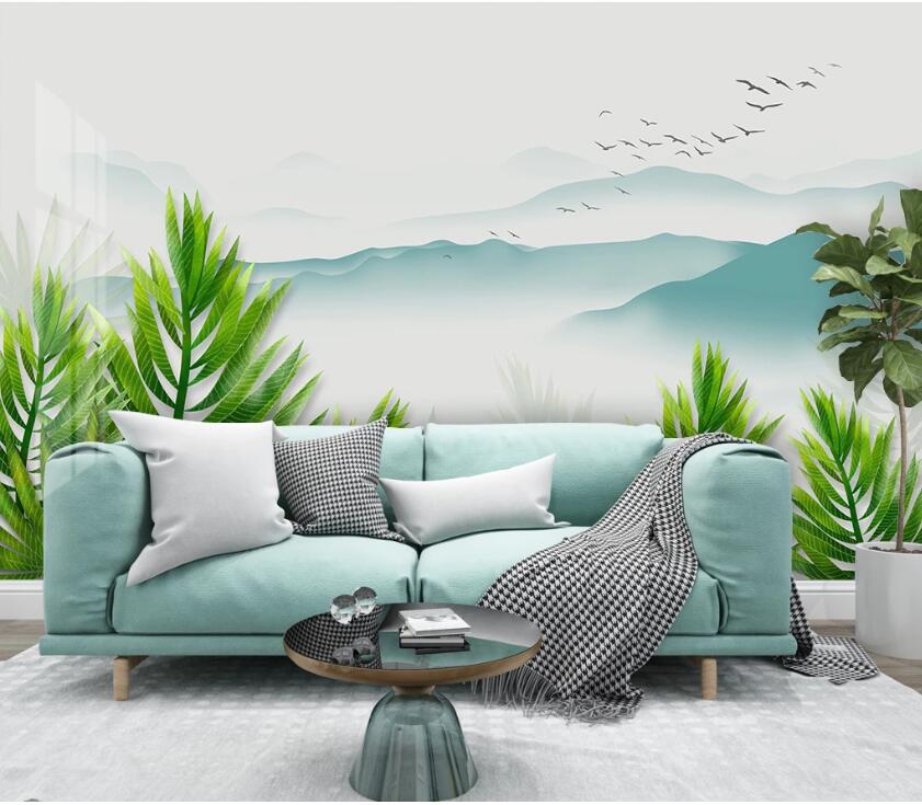 3D Valley Leaves WC05 Wall Murals Wallpaper AJ Wallpaper 2