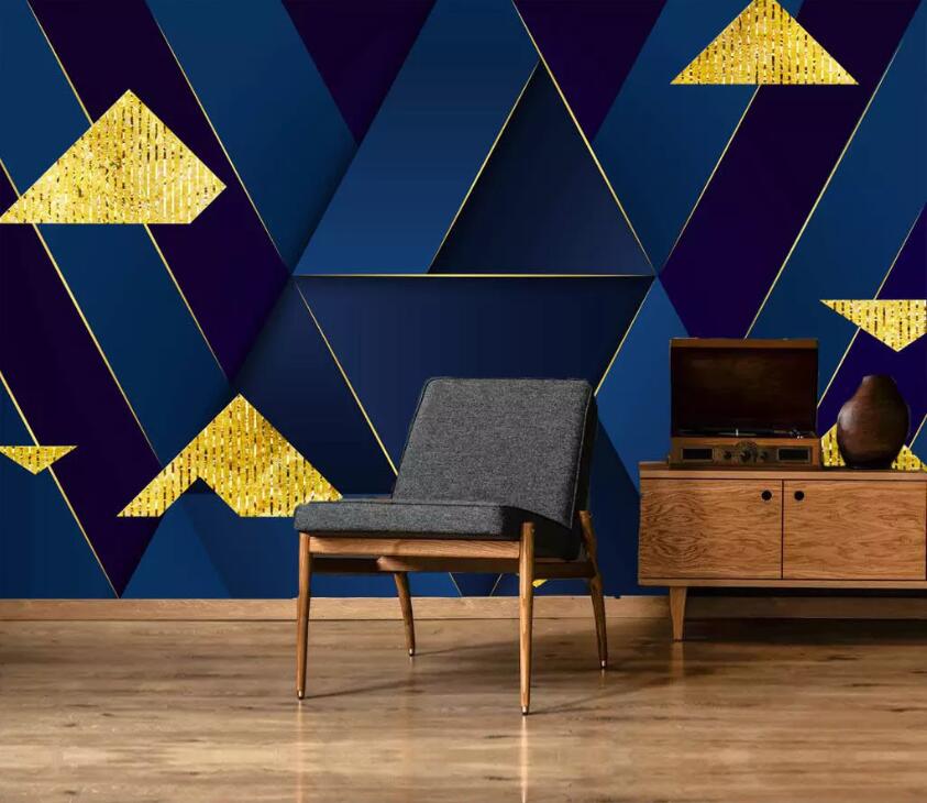 3D Golden Triangle WC71 Wall Murals Wallpaper AJ Wallpaper 2