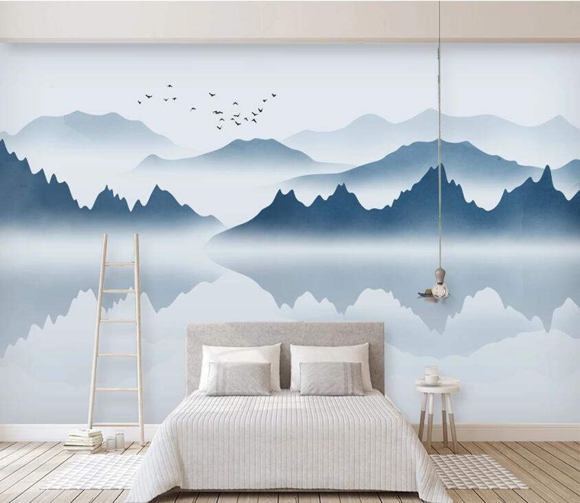 3D Mountain River WC58 Wall Murals Wallpaper AJ Wallpaper 2