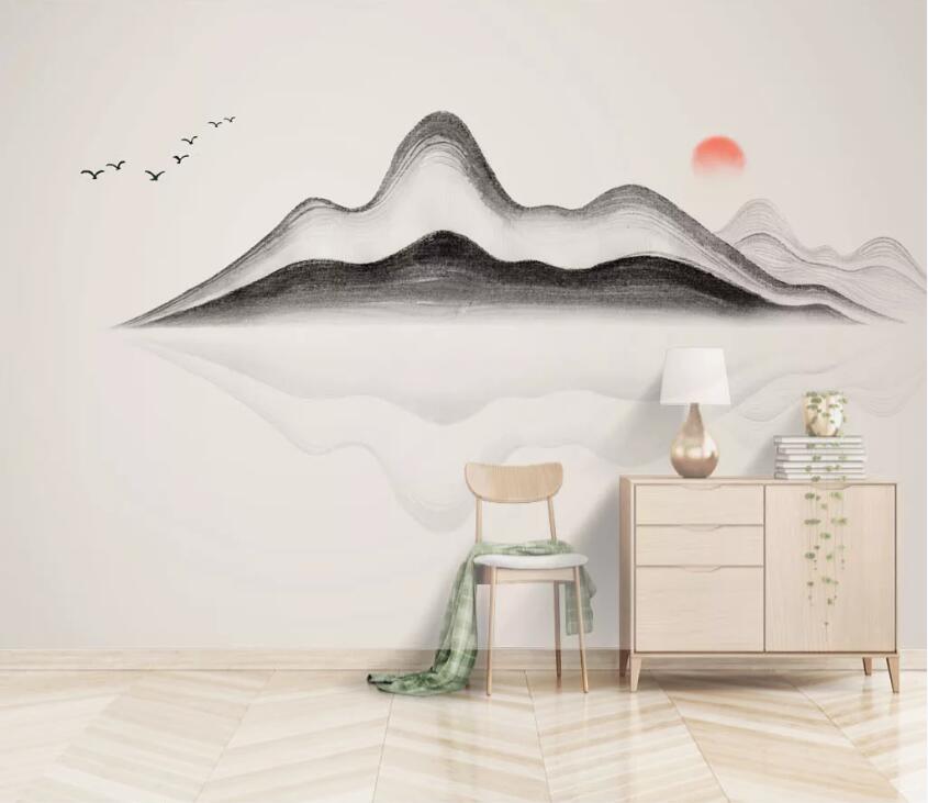 3D Mountain Peak WC56 Wall Murals Wallpaper AJ Wallpaper 2