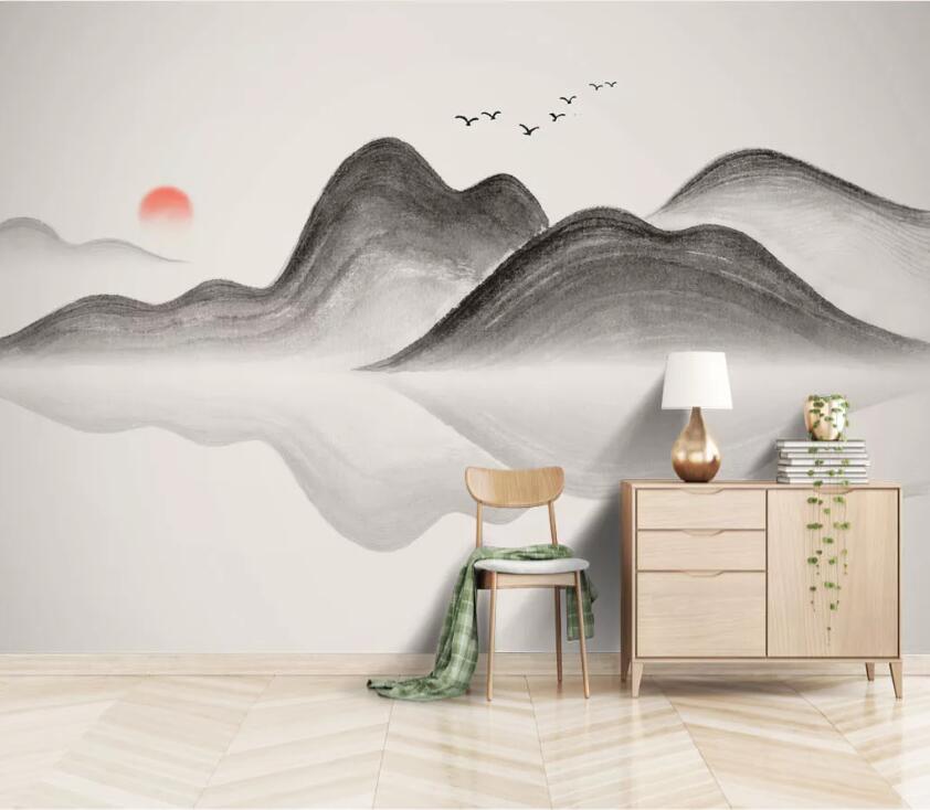 3D Mountain Peak WC54 Wall Murals Wallpaper AJ Wallpaper 2