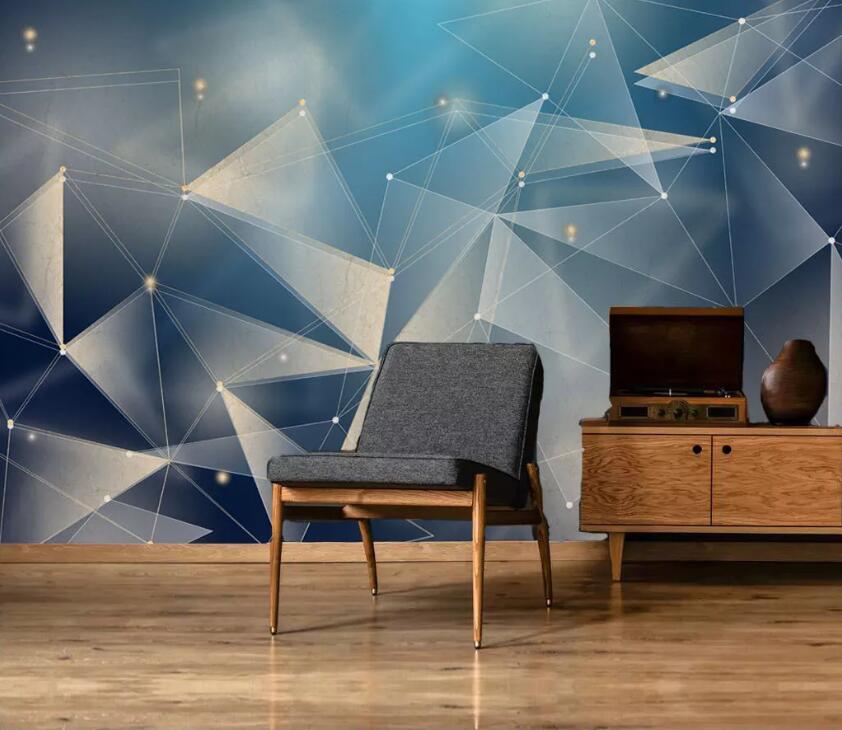 3D Geometric Triangle WC49 Wall Murals Wallpaper AJ Wallpaper 2