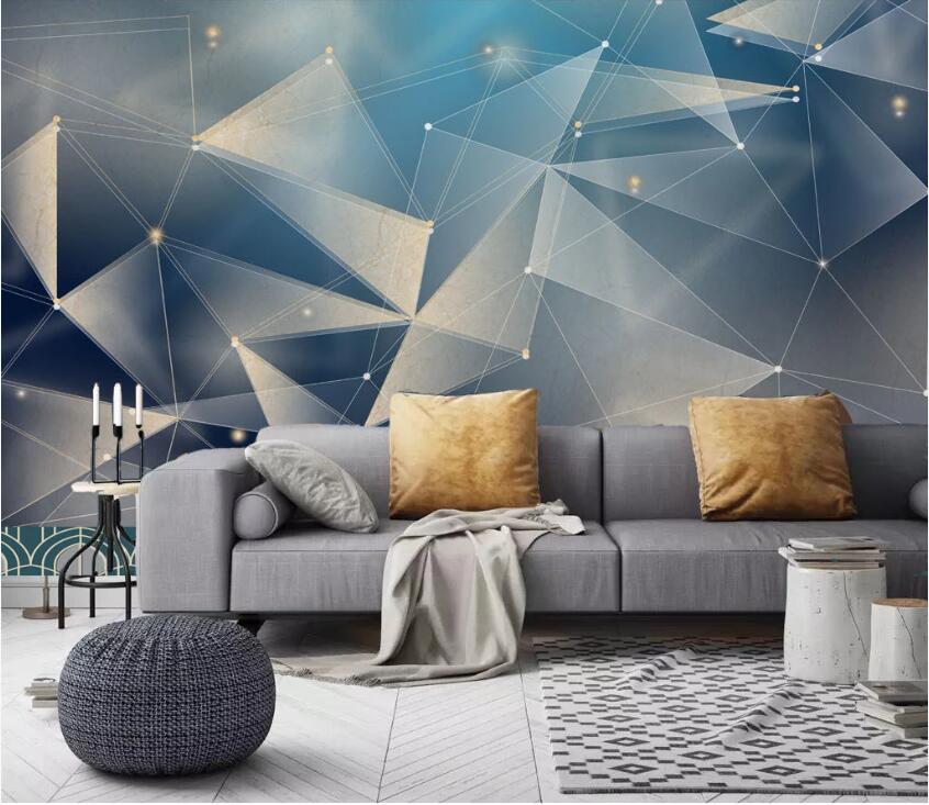 3D Geometric Triangle WC49 Wall Murals Wallpaper AJ Wallpaper 2