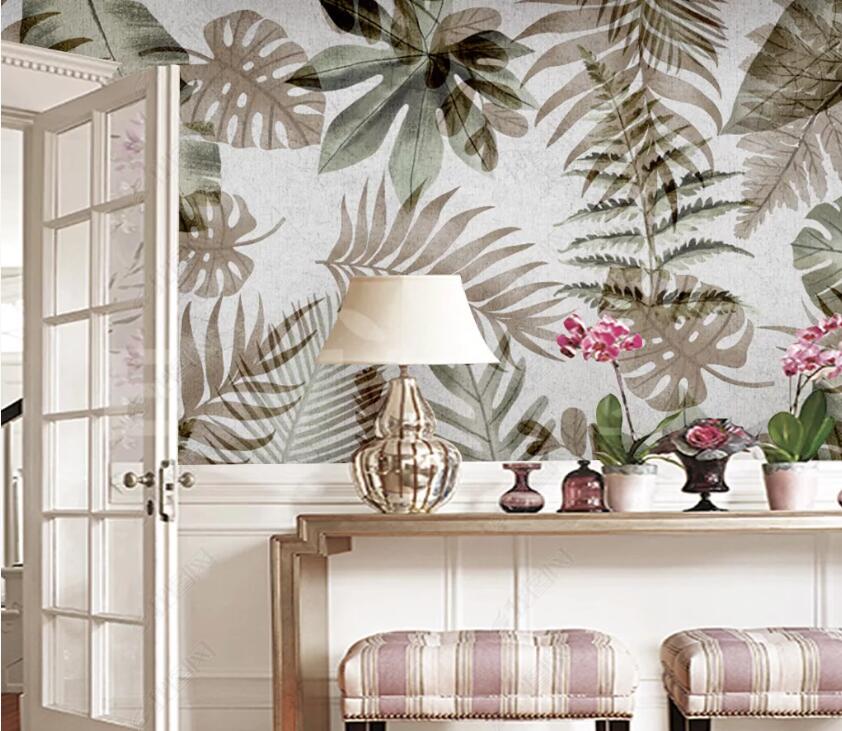 3D Green Plant WC42 Wall Murals Wallpaper AJ Wallpaper 2