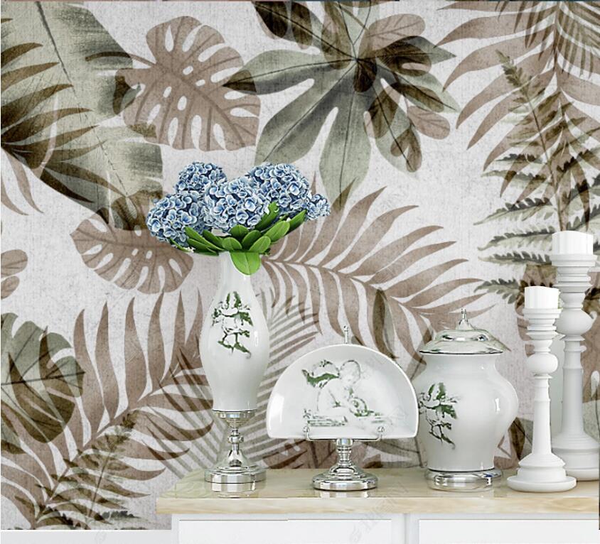 3D Green Plant WC42 Wall Murals Wallpaper AJ Wallpaper 2