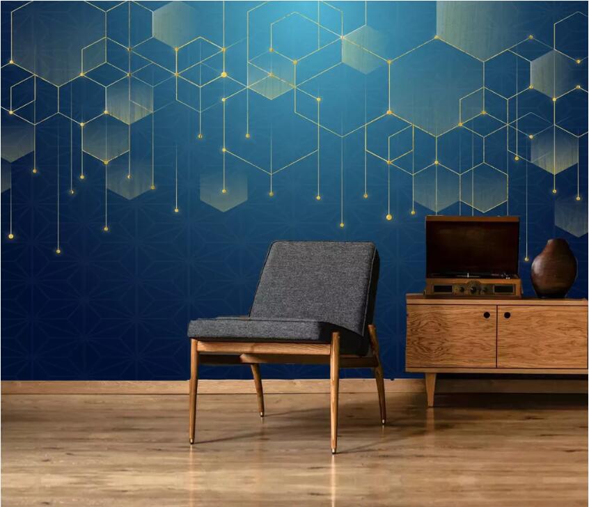 3D Golden Diamond WC36 Wall Murals Wallpaper AJ Wallpaper 2