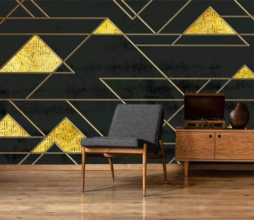 3D Golden Triangle WC23 Wall Murals Wallpaper AJ Wallpaper 2