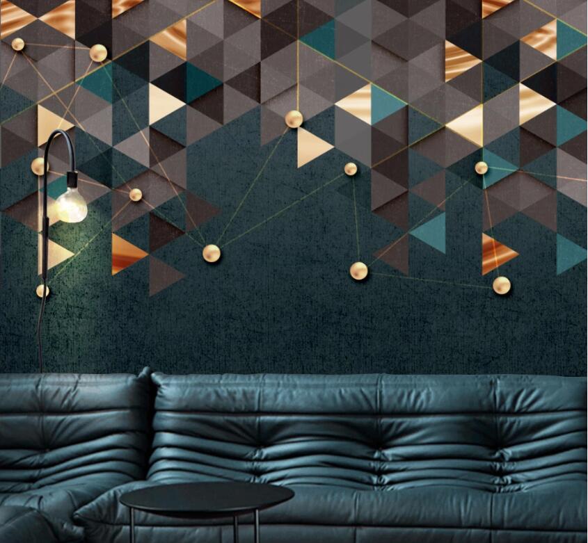 3D Golden Triangle WC20 Wall Murals Wallpaper AJ Wallpaper 2