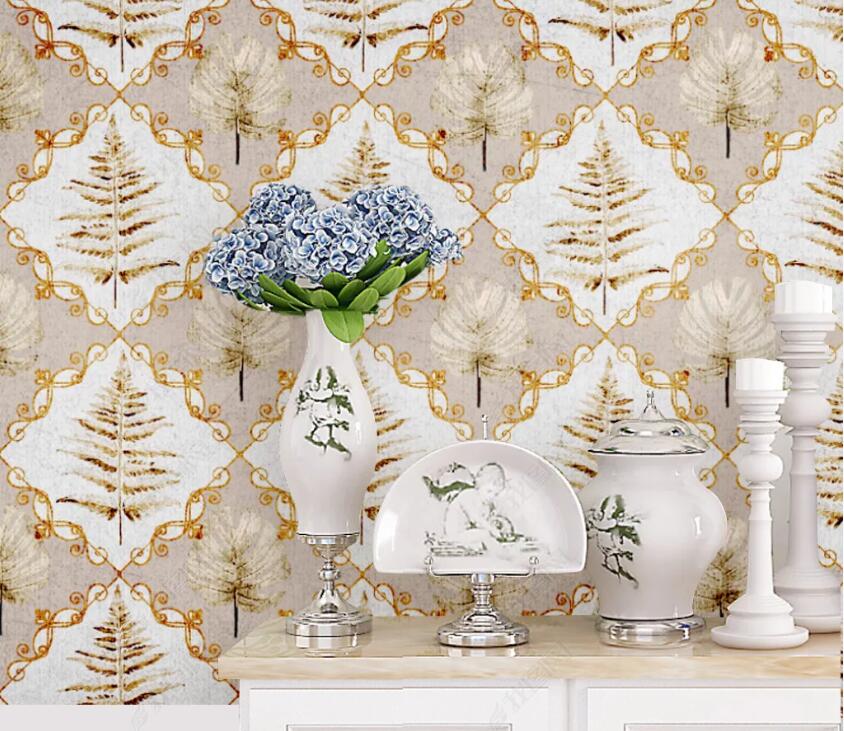 3D Leaf Stripe WC19 Wall Murals Wallpaper AJ Wallpaper 2