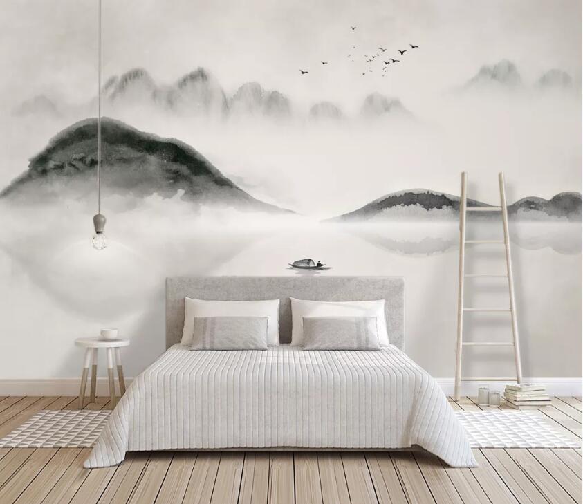 3D Misty Valley WC14 Wall Murals Wallpaper AJ Wallpaper 2