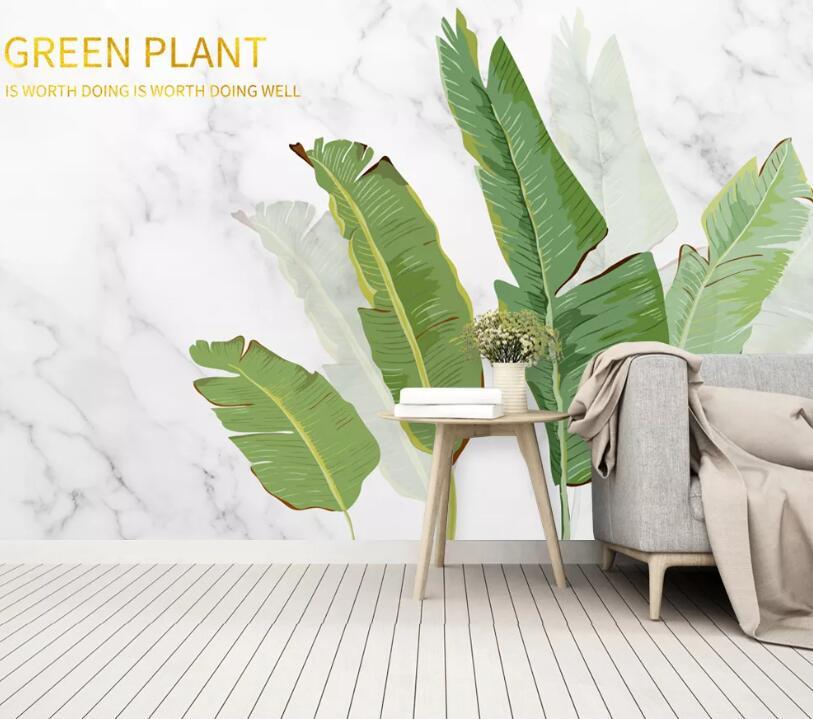 3D Banana Leaf WC09 Wall Murals Wallpaper AJ Wallpaper 2