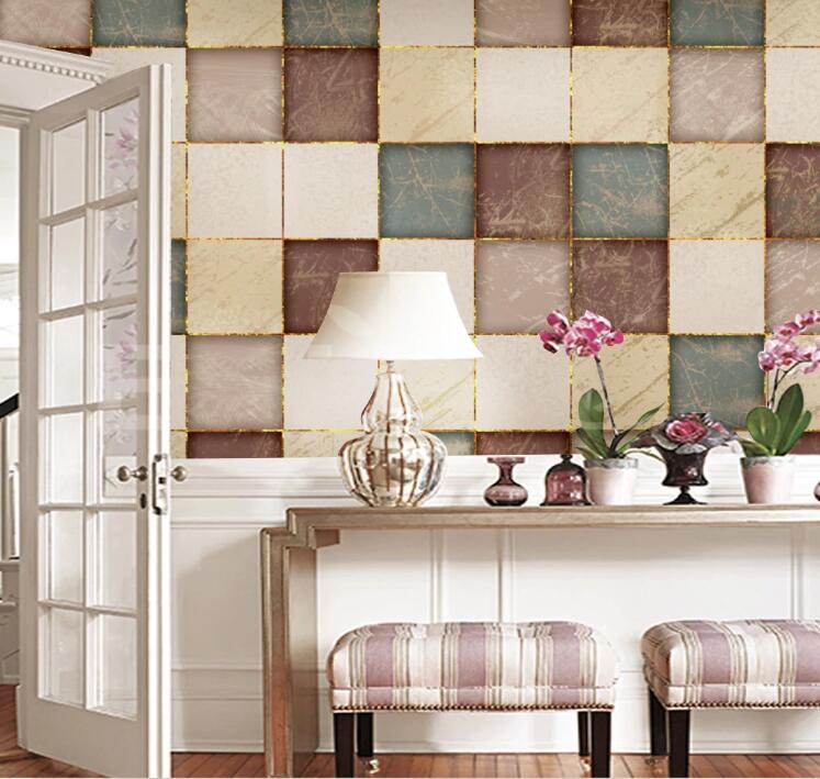 3D Colored Square WC02 Wall Murals Wallpaper AJ Wallpaper 2