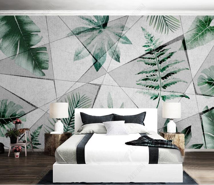 3D Green Plant WC01 Wall Murals Wallpaper AJ Wallpaper 2