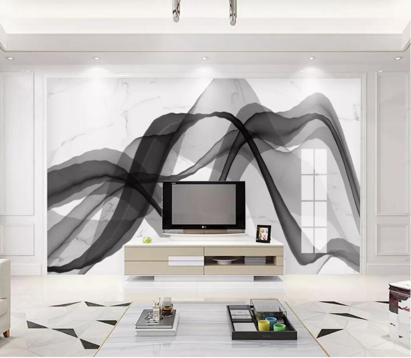 3D Black Ink WC98 Wall Murals Wallpaper AJ Wallpaper 2