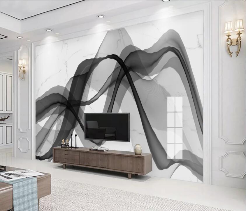 3D Black Ink WC98 Wall Murals Wallpaper AJ Wallpaper 2