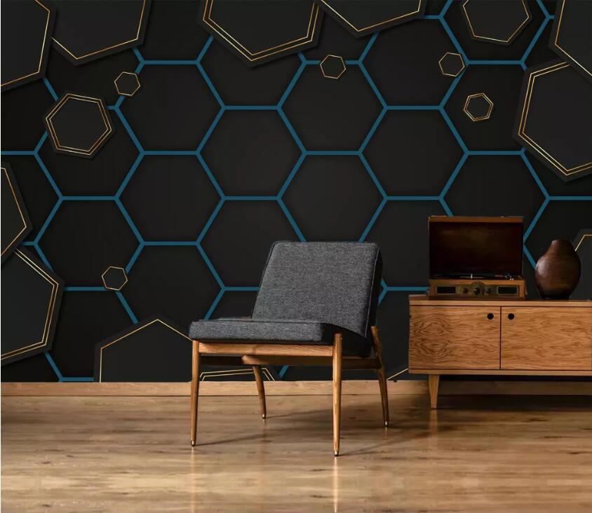 3D Colored Polygon WC97 Wall Murals Wallpaper AJ Wallpaper 2