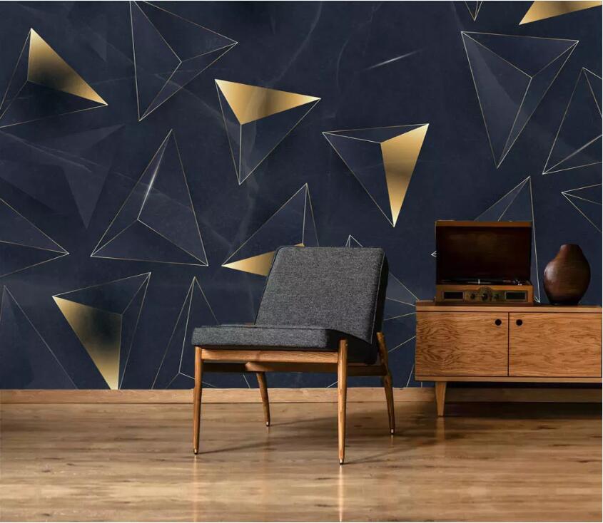 3D Golden Triangle WC92 Wall Murals Wallpaper AJ Wallpaper 2