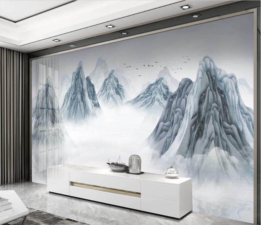 3D Mountain Peak WC85 Wall Murals Wallpaper AJ Wallpaper 2