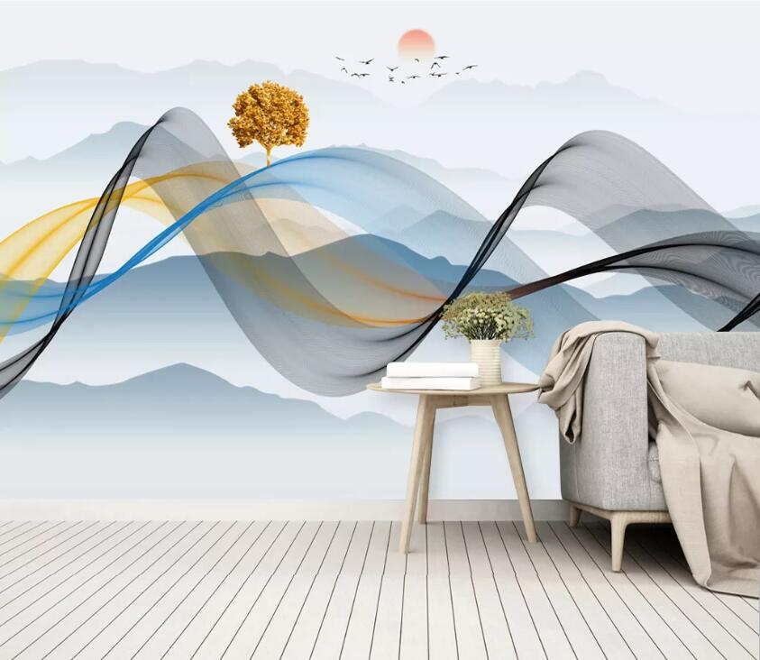 3D Color Wave WC84 Wall Murals Wallpaper AJ Wallpaper 2