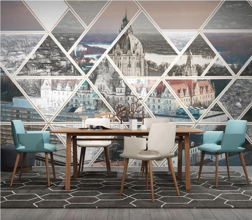 3D Geometric Piece WC75 Wall Murals Wallpaper AJ Wallpaper 2