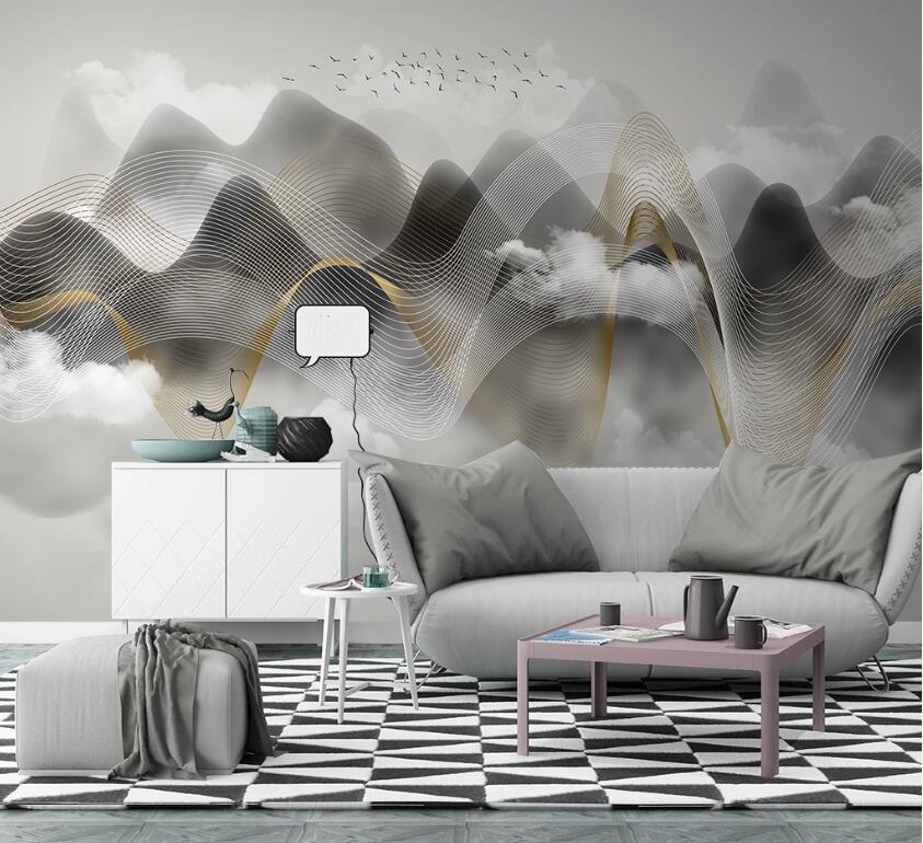 3D Color Wave WC65 Wall Murals Wallpaper AJ Wallpaper 2