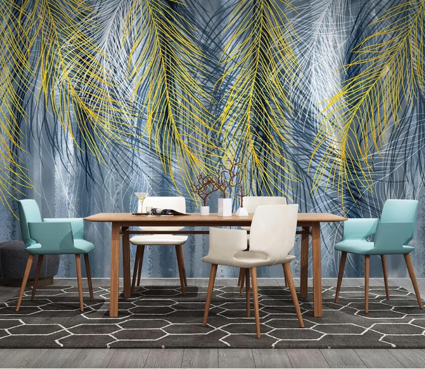 3D Green Leaf WC64 Wall Murals Wallpaper AJ Wallpaper 2