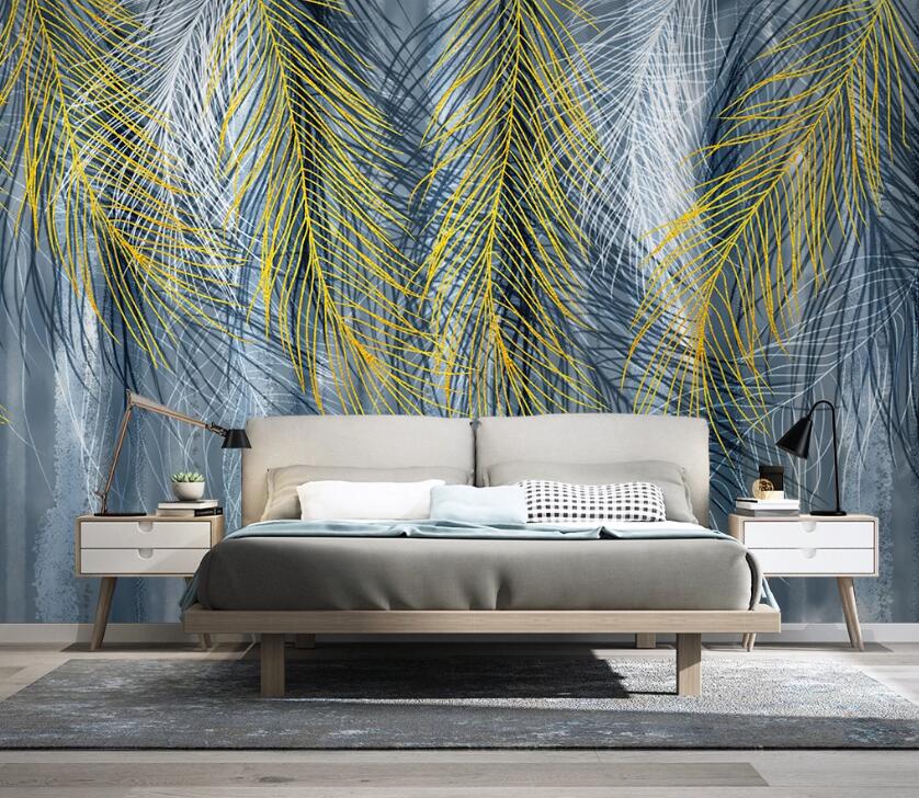 3D Green Leaf WC64 Wall Murals Wallpaper AJ Wallpaper 2