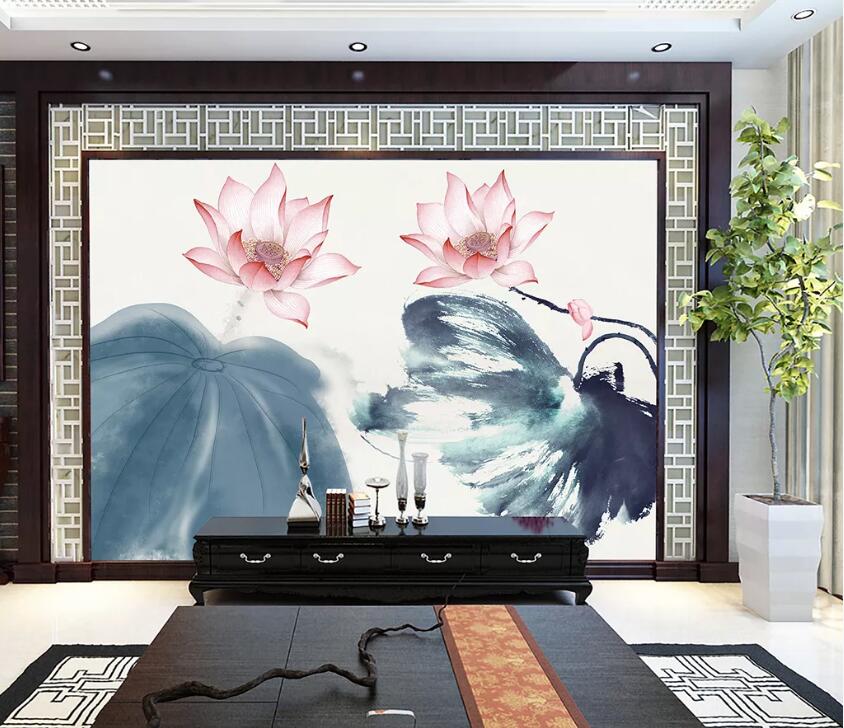 3D Lotus WC41 Wall Murals Wallpaper AJ Wallpaper 2