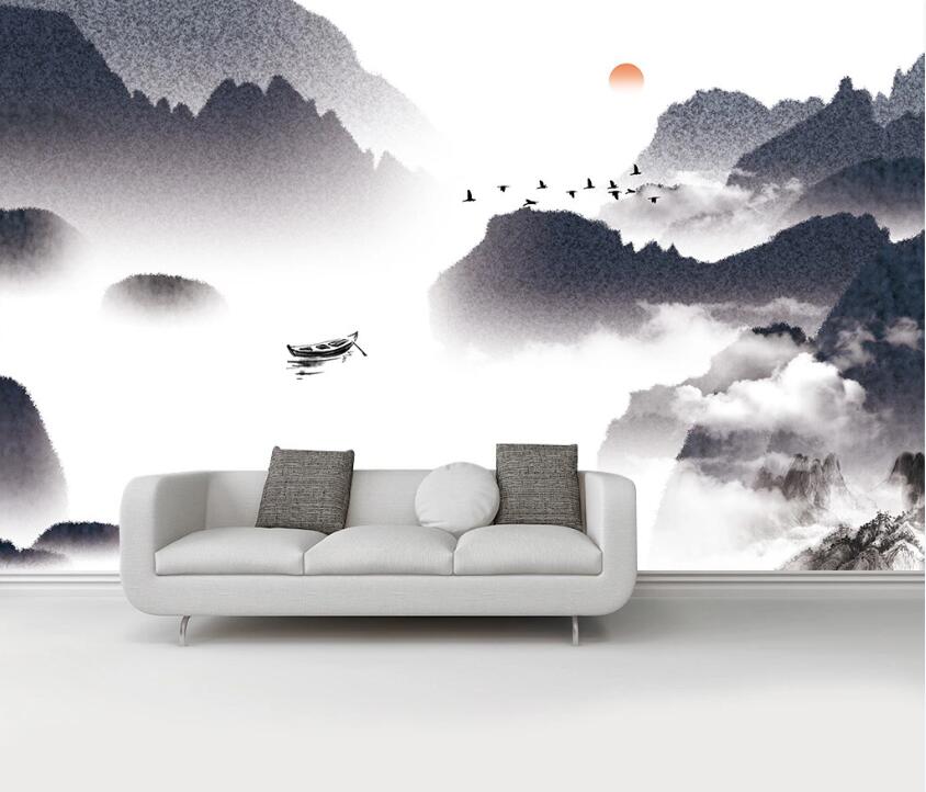 3D Misty Valley WC84 Wall Murals Wallpaper AJ Wallpaper 2