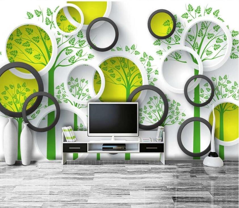 3D Geometric Circle WC74 Wall Murals Wallpaper AJ Wallpaper 2