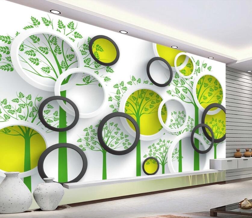 3D Geometric Circle WC74 Wall Murals Wallpaper AJ Wallpaper 2