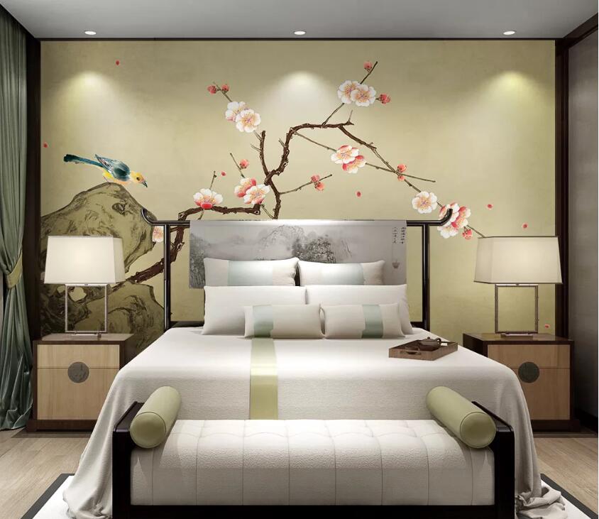 3D Twig Magpie WC67 Wall Murals Wallpaper AJ Wallpaper 2