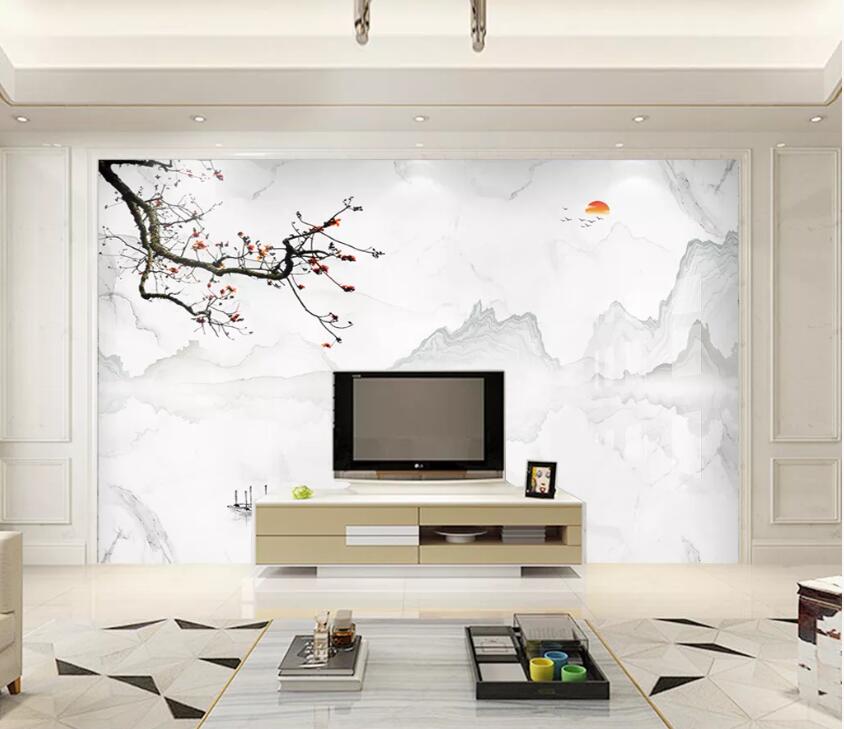 3D Misty Mountains WC64 Wall Murals Wallpaper AJ Wallpaper 2