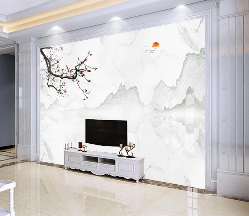 3D Misty Mountains WC64 Wall Murals Wallpaper AJ Wallpaper 2